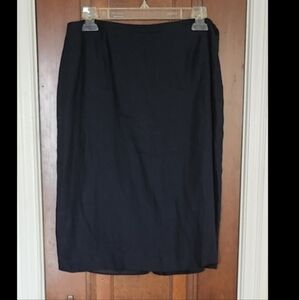 Vintage Valerie Stevens size 12 navy linen skirt